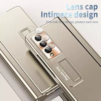 Дизайнерский чехол с держателем S Pen для телефона Samsung Galaxy Z Fold 4 5g Fold3 Fold 4 Zfold4 Fold 3, пленочный чехол из закаленного стекла for Samsung Z Fold 4 синий