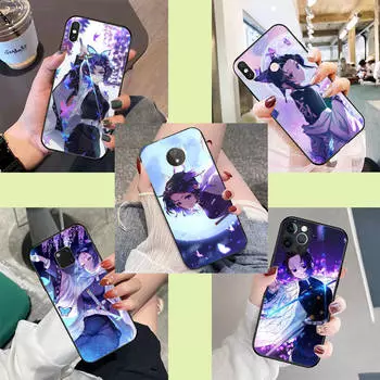 DK-110 Shinobu Kocho силиконовый чехол для iPhone 15 14 Xiaomi POCO M6 F6 Redmi Note 13 12 13C 8 9 Samsung S24 S23 S22 S21 FE Pro Plus Ultra Samsung A20 бездна