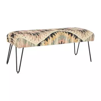 DKD Home Decor Скамья 121 x 41 x 48 см Черный Металл Многоцветный