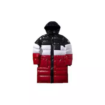 Длинная куртка-пуховик с капюшоном серии Li Ning Wade, зимняя мужская верхняя одежда, многоцветная AYMP077-2 M