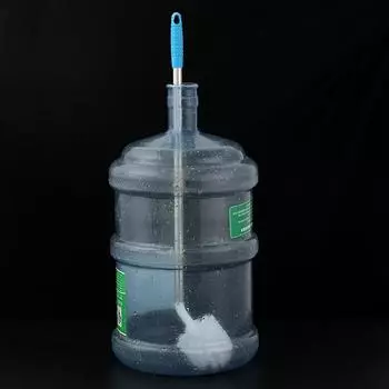 Длинная щетка для чистки бутылок с водой объемом 5 галлонов, нейлоновая щетина и ручка из нержавеющей стали, гибкие щетки для чистки бутылок