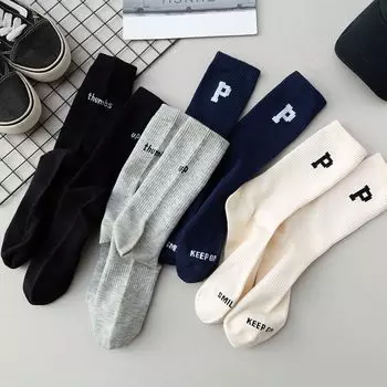 Длинные носки мужские и женские носки-трубы Tide модные хлопковые носки дезодорирующие впитывающие пот чулки для пар спортивные носки женские носки One Size серый