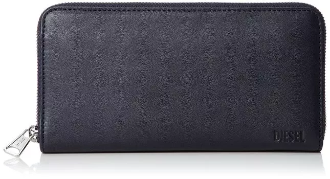 Длинный кошелек из коровьей кожи на молнии X08293PR013 UNI темно-синий T6067 [Diesel] мужской