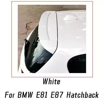 Для 2004-2012 BMW 1 серии хэтчбек E81 E87 116i 120i 118i задняя крышка багажника, спойлер на крыше, крыло, черный карбоновый тюнинг белый