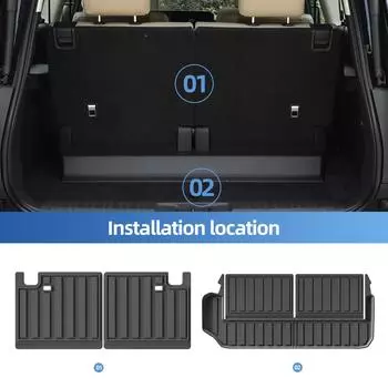 для 2025 Toyota Land Cruiser Prado 250 J250 LC250 7-местный TPE 3D автомобильный багажник накладка спинка накладка черный