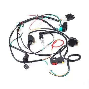 Для 50 70 90 110CC ATV Quad Gokart полный жгут проводов электрики катушка CDI комплект проводки