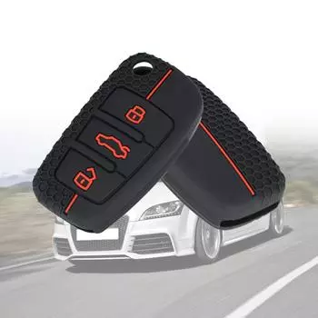Для A1 S1 A3 S3 A4 A6 RS4 TT Q3 Q7 2005-2013 чехол для дистанционного ключа автомобиля, защитный чехол для кожи, силиконовый чехол для автоматического ключа, брелок без ключа