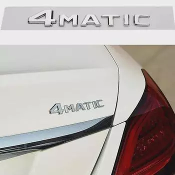 Для ABCEGS ML SL CL GLA CLA Class 4MATIC 4 MATIC Багажник Хром Матовый Черный Буквы Эмблема Наклейка Значок 4 MATIC-Silver
