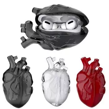 Для Airpods Pro/pro2/3 Чехол Red Heart Наушники Чехол Liquid Drop 3D Airpods 3 Silica Anti Earpho F3J5 transparent-For Airpods pro pro2