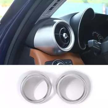 Для Alfa Romeo Giulia Stelvio 2017 2018 центральный блок управления приборной панелью автомобиля боковая крышка воздухозаборника отделка For Giulia 2017-2020 серебряный
