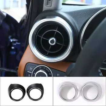 Для Alfa Romeo Giulia Stelvio 2017 2018 центральный блок управления приборной панелью автомобиля боковая крышка воздухозаборника отделка For Giulia 2017-2020 серебряный