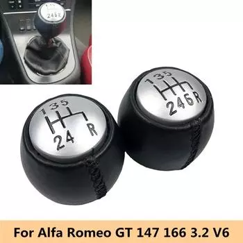 Для Alfa Romeo GT 147 166 3,2 V6 из искусственной кожи, автомобильный Стайлинг, 5/6 скоростей, ручка переключения передач, рычаг, ручка переключения передач 5 Speed