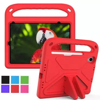 Для Apple iPad mini 6 7 6-го поколения mini6 mini7 2021 2024 A17 Pro A2567 A2568 A2993 A2995 A2996 чехол EVA ударопрочный детский чехол-подставка с ручкой For iPad mini 7 2024 чёрный