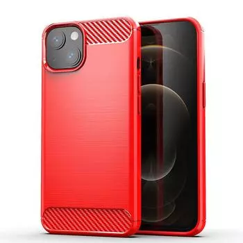 Для Apple iPhone 13 силиконовый чехол карбоновый резиновый чехол для iPhone13 полная защита мягкие чехлы для смартфонов for iPhone 13 чёрный