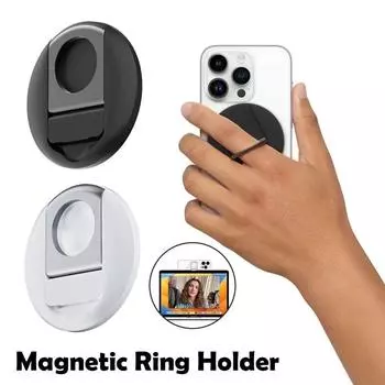 Для Apple iPhone 14 13 MagSafe Macbook iPad крепление для камеры непрерывности подставка магнитное кольцо с пряжкой для мобильного телефона держатель кронштейн чёрный