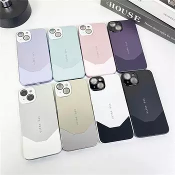 Для Apple iPhone 15 14 13 12 Pro Max Plus прочный противоударный чехол из поликарбоната Nappa + Stick Leather с защитой от падений и царапин For iPhone 12 чёрный