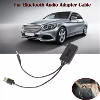 Для Bluetooth 4.2 Аудио Кабель-адаптер Aux Дополнительный музыкальный вход с USB-портом чёрный