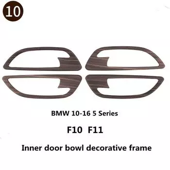 Для BMW 10-16 5 серии F10 F11 модификация салона автомобиля деревянная дверь внутренняя дверная чаша декоративная рамка BGbP