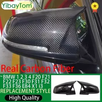 Для BMW 1 2 3 4 I3 x1 Series F20 F30 F31 F32 F36 320i 328i 330d 335i M3 Сменный стиль, чехол для зеркала из настоящего углеродного волокна Carbon fiber version
