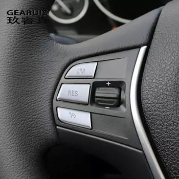 Для BMW 1 2 3 4 серии 3GT F20 F21 F30 F32 F34 автомобильный переключатель на руле, кнопки управления, накладка, наклейка, интерьер серебряный