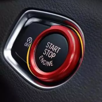 Для BMW 1 2 3 4 серии X1 F48 F20 F21 F30 F32 F33 F34 F36 F45 F46 наклейки на кнопку запуска двигателя автомобиля брелок для ключей зажигания отделка крышки серебряный