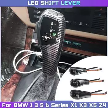 Для BMW 1 3 6 5 серии E38 E39 E46 E60 E61 E63 E64 E81 E82 E83 E84 E90 E91 E92 E93 светодиодная ручка переключения передач аксессуары для рычага переключения передач E38 E39 E53 Silver