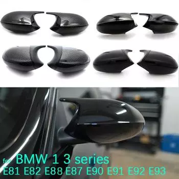 Для BMW 1 3 серии E81 E82 E87 E88 E90 E91 E92 E93 2005-2009 гг., боковое крыло, крышка зеркала заднего вида, черные, высокое качество 1pc Black Right
