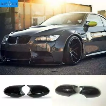 Для BMW 1 3 серии E81 E82 E87 E88 E90 E91 E92 E93 автомобиля боковое крыло зеркала крышка крышки заднего вида черный высокое качество Black-Right