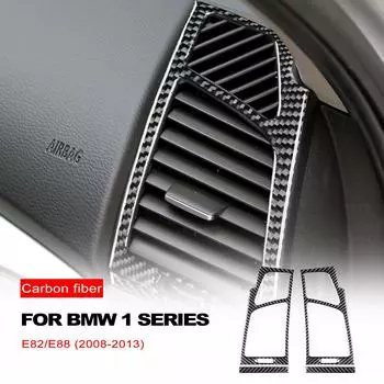 Для BMW 1 серии E81 E82 E87 E88 2008-2013 углеродное волокно салонная накладка на вентиляционное отверстие наклейка на приборную панель аксессуар Voiture
