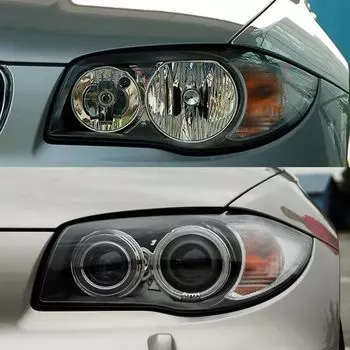 Для BMW 1 серии E81 E82 E87 E88 2003-2011 передняя фара линза крышка 1 пара прозрачный автомобиль фара оболочка прозрачный абажур