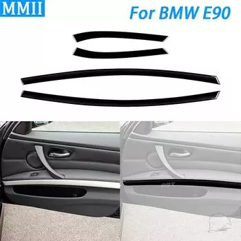 Для BMW 3 серии E90 2006-2008 Piano Black внутренняя дверная ручка панель декоративные полоски аксессуары для украшения салона автомобиля A