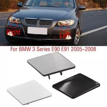 Для BMW 3 серии E90 E91 320i 325i 330i 328i 2005-2008 автомобильный передний бампер, фара, омыватель, распылитель, крышка сопла unpainted left