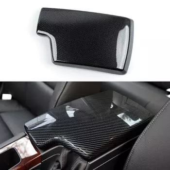 Для BMW 3 серии E90 E91 E92 E93 2005-2012 аксессуары, крышка подлокотника автомобиля, накладка из АБС-пластика, углеродное волокно, центральная консоль для хранения чёрный
