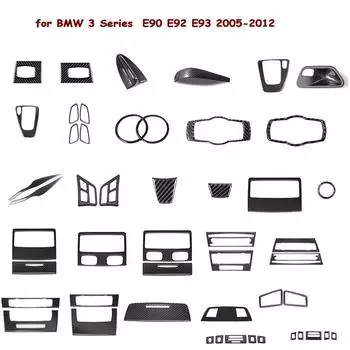 Для BMW 3 серии E90 E92 E93 2005-12 автомобильные аксессуары интерьер CD из углеродного волокна панель управления кондиционером подождите черный type 22