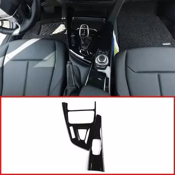 Для BMW 3 серии F30 F35 320li 2013-2017 ABS, текстура дуба/черный, центральный механизм управления, панель переключения передач, отделка салона автомобиля чёрный