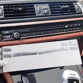 Для BMW 5 6 7 серии f10 f18 f11 F12 F07 f01 f02 CD-цифровой ключ, кнопка регулировки громкости, крышка с блестками, накладка, наклейка AC Air D Model Silver
