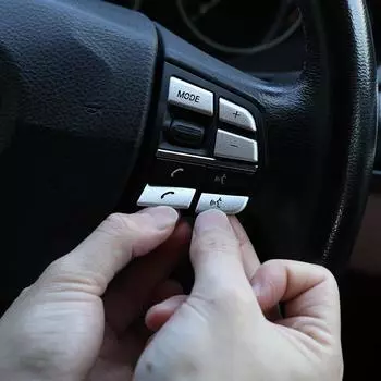 Для BMW 5 7 серии F10 F 11 F01 F04 5 серии GT 10-17, кнопки на руле автомобиля, украшение, рамка, наклейка, наклейка на автомобиль серебряный