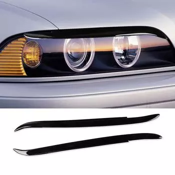 Для BMW 5 серии E39 1995-2003 фары брови веки отделка крышка внешние аксессуары 1 пара передняя фара веки брови CHINA