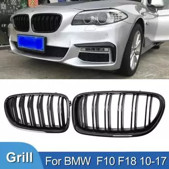 Для BMW 5 серии F10 F11 F18 520 523 525 520d 530d 540i Решетка радиатора автомобиля Решетка для почек Racing Gloss Black 10-17