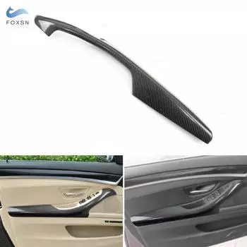 Для BMW 5 серии F10 F18 2011-2017 автомобиля передняя панель двери со стороны водителя крышка подлокотника ABS карбоновая отделка салона LHD