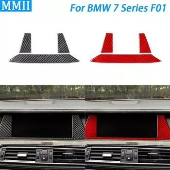 Для BMW 7 серии F01 2009-2014 углеродное волокно Центральное управление навигационным экраном панель накладка украшение интерьера автомобиля чёрный
