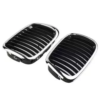 Для BMW E39 5-й серии 525/530/535/540 M5 97-03 ABS Пластик Передняя хромированная черная решетка радиатора Аксессуары для автомобилей CHINA