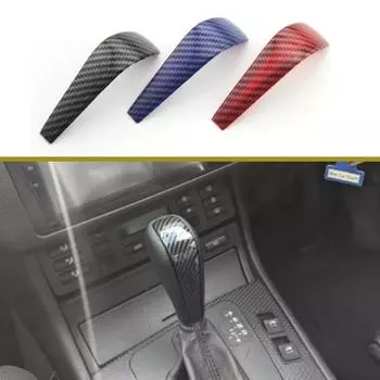 Для BMW E39 E46 E53 E60 E61 E63 E64 E83 E81 E82 E87 E90 E91 E92 ABS Автомобильный рычаг переключения передач, декоративный carbon fibre black