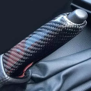 Для BMW E46 E60 E90 E92 F30 F32 M4 M3 M2 Ручка ручного тормоза салона автомобиля Крышка из углеродного волокна Аксессуары для стайлинга Молдинги Carbon pattern