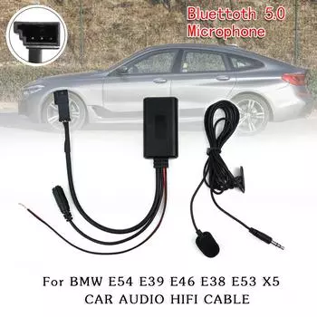 Для BMW E54 E39 E46 E38 E53 Аудио HIFI Кабель Адаптер 5.0 + Микрофон Автомобильные Электронные Аксессуары CHINA