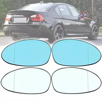 Для BMW E90 E91 E87 E88 2004-2009 E46 левое + правое боковое зеркало с подогревом, крыло, синее, белое, зеркало заднего вида, широкоугольное авто Blue L