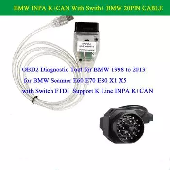 Для BMW INPA K+ DCAN Switch FTDI BMW 20PIN кабель