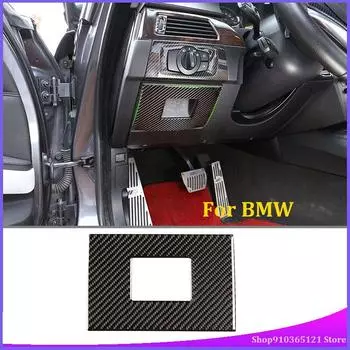 Для BMW Old 3 Series E90 2005-2012 наклейки на нижнюю панель фар декоративные наклейки из настоящего углеродного волокна (Мягкий) Машина чёрный