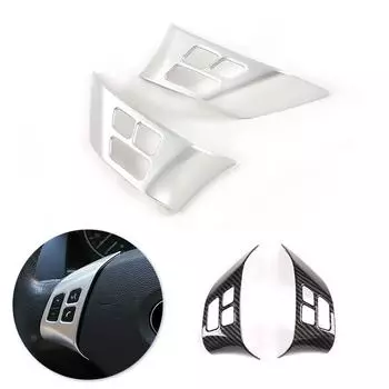 Для BMW X1 E84 2010 2011 2012 2013 Текстура из углеродного волокна Интерьер Кнопка переключения рулевого колеса Накладка на рамку для 3 серии Carbon Texture