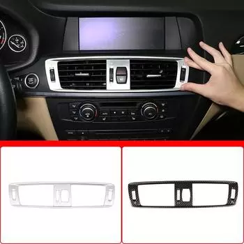 Для BMW X3 F25 2011-2017 автомобильный ABS матовый хром салон автомобиля центральная консоль кондиционер вентиляционное отверстие рамка крышка декор Style A-Silver